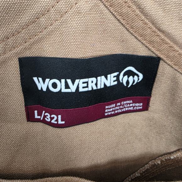 Wolverine Tan Sawmill Non-Insulated Durable Bib Denim Overalls Size Large - Picture 3 of 7